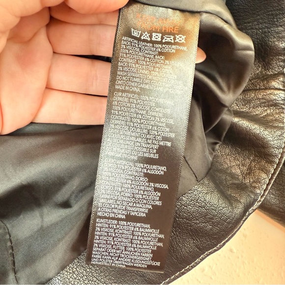 Urban Outfitters Jordan Vegan Leather Women’s Rae Moto Jacket Sz XS NWT - Picture 16 of 16